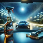 Professional auto glass, streak-free finish, shine, reflection, automotive care, cleaning product, spray bottle, clarity, detailing, visibility, Sprayway glass cleaner